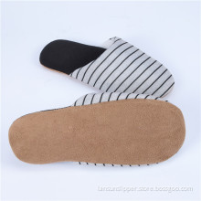 Soft sole cotton fabric textile room indoor slipper